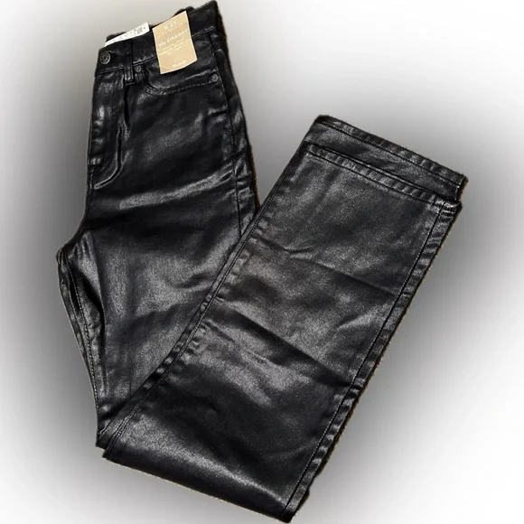 Madewell Jeans Madewell 9s Straight Liquid Denim Jeans Dark